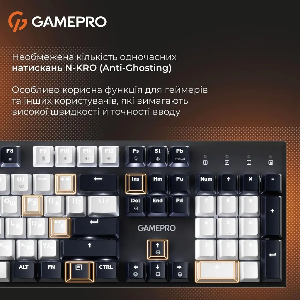 Клавіатура GamePro Genesis Metallic 100% Red switches (MK144B) - фото 12