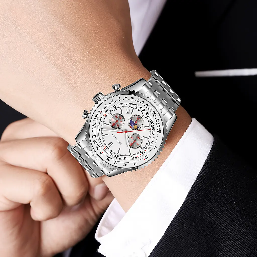 Наручний годинник чоловічий 9348SI Silver Skmei acs0030885 - фото 3