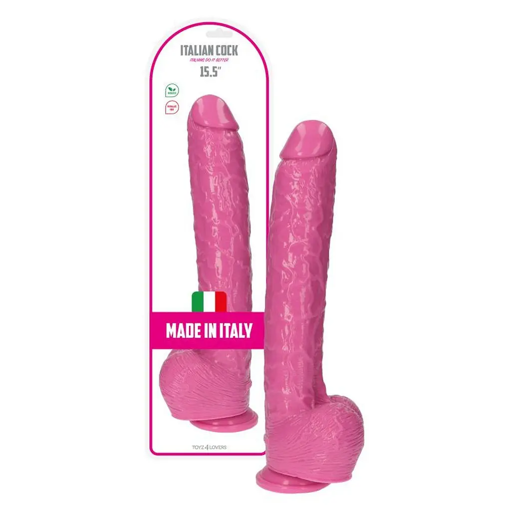 Фаллоимитатор Toyz4lovers Italian Cock 15.5", 40 см (розовый) - фото 7
