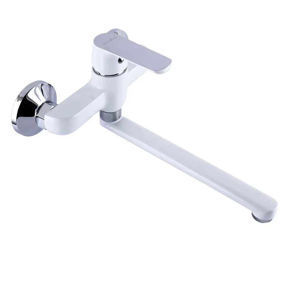 Змішувач для кухні зі стіни Globus Lux Laguna GLA-0104-7-white Білий - фото 5