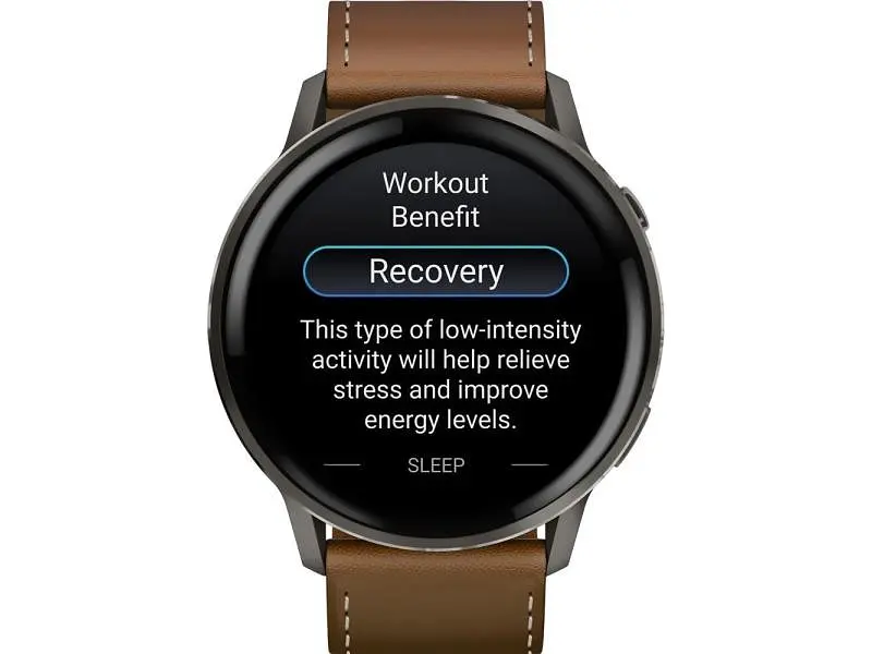 Смарт-годинник Garmin Venu 4 45 mm Slate with Brown Leather Band (010-03014-03) - фото 3