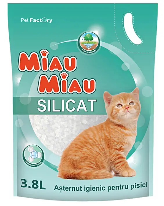 Наповнювач для котячого туалету Miau Miau силікогелевий 3.8 л