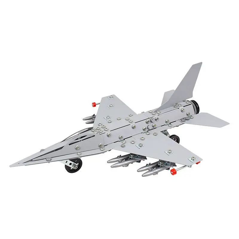 Дитячий металевий конструктор "Винищувач F16" 9598TXK 430 деталей - фото 2