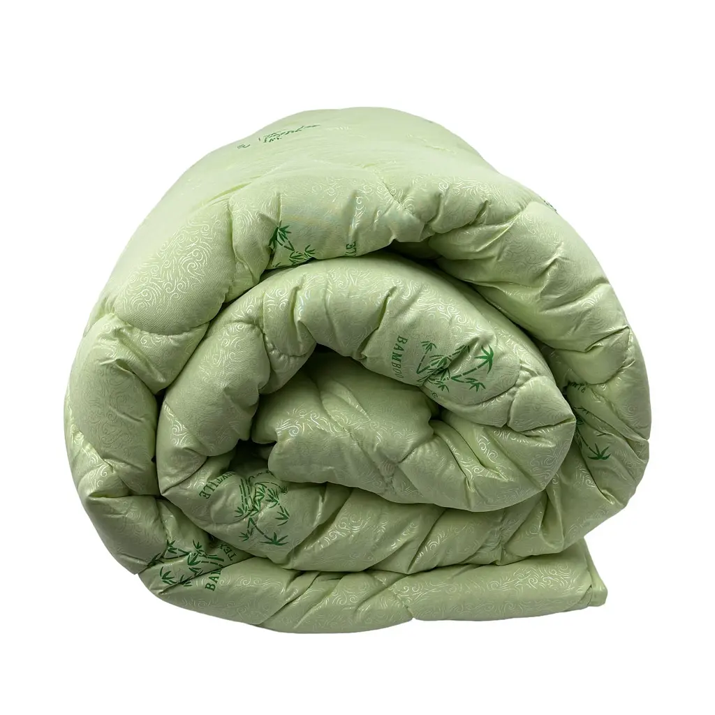 Ковдра двоспальна закрита Arda Bamboo 20349 175х215 см салатова - фото 6