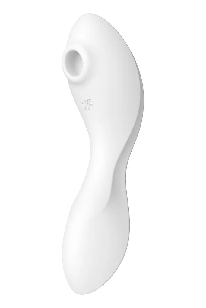 Вакуумний стимулятор клітора з вібрацією Satisfyer Curvy Trinity 5+ білий - фото 4