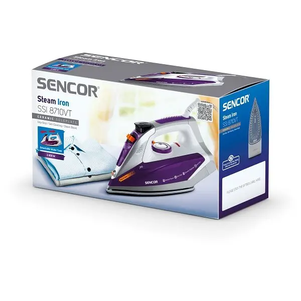 Праска Sencor 2400Вт 200мл, паровий удар -120гр, постійна пара - 25гр, Anti-calc, керамічна підошва teh0016206 - фото 5