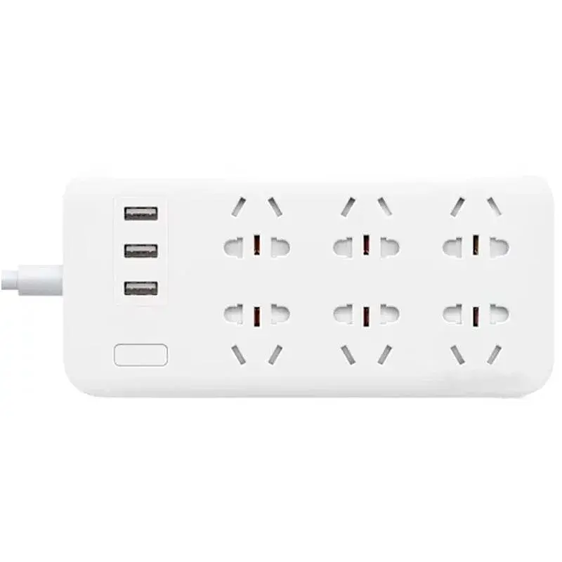 Мережевий фільтр-подовжувач XiaomiXiaomi Power Strip (6 розеток + 3 USB port) White (CX86-1QM) (NRB4025CN) - фото 2