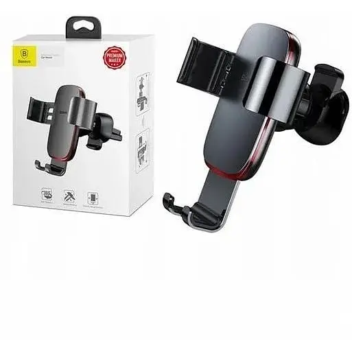 Автотримач Baseus Metal Age Gravity Car Mount SUYL-D0G темно-сірий - фото 7