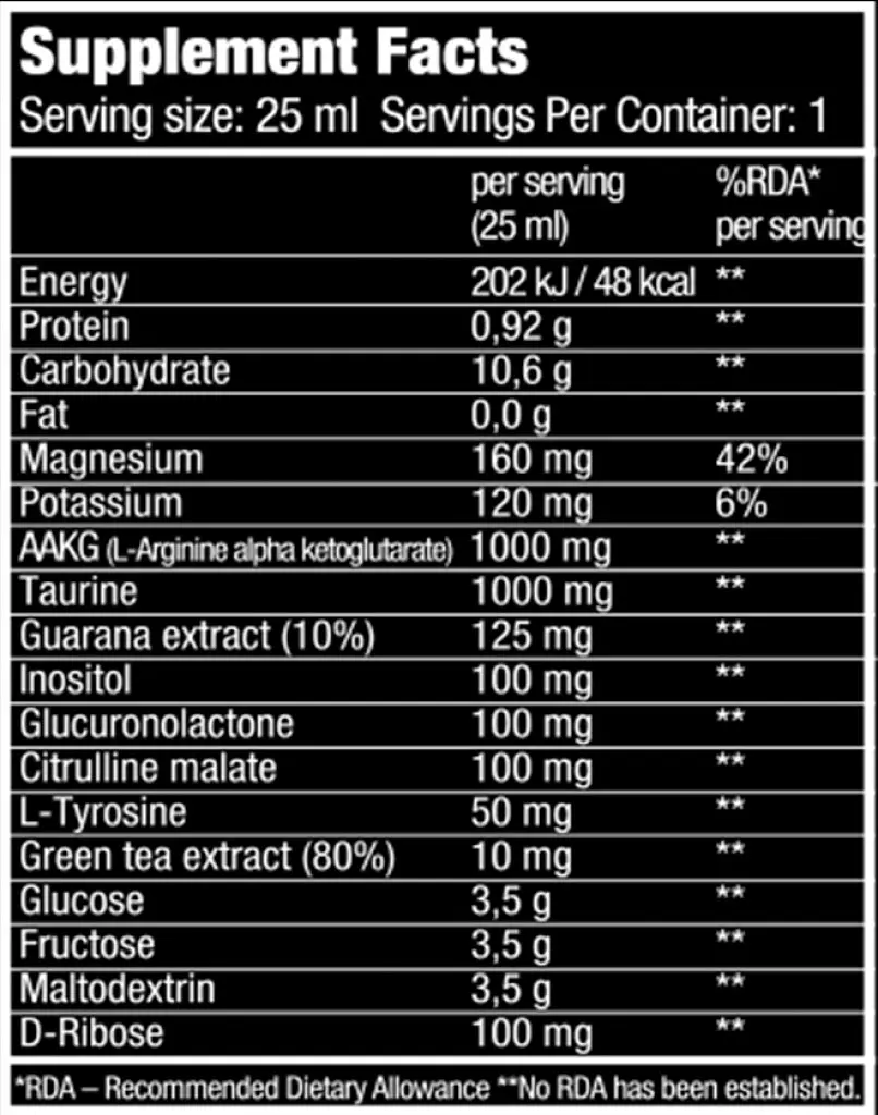 Набір енергетик BiotechUSA Energy Shot Lemon 500 мл (20 шт. х 25 мл) - фото 4