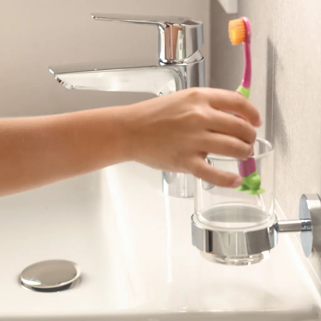 Склянка з тримачем для ванної кімнати Grohe QuickFix Start 41194000 хром - фото 5