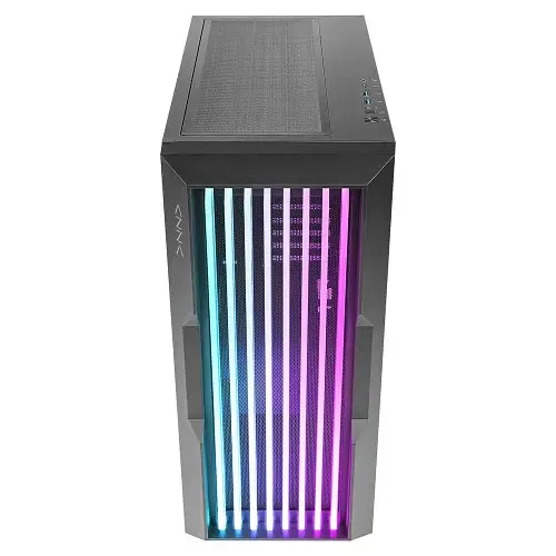 Корпус AZZA GUARDIAN GLASS, Black, без БП, Mid Tower, для E-ATX/ATX/Micro ATX/Mini ITX, Type-C/2xUSB 3.0, макс. CPU – 170 мм/VGA – 400 мм, 1x120 мм ARGB, боковая панель из закаленного стекла (CSAZ-520BG) - фото 3