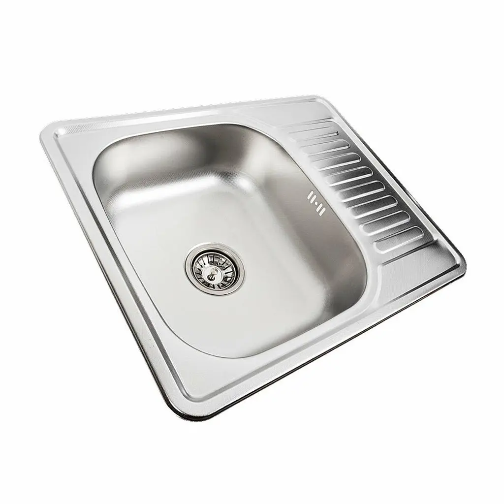 Кухонна мийка Platinum 5848 Декор з нержавіючої сталі (0.6/170 мм) - фото 4