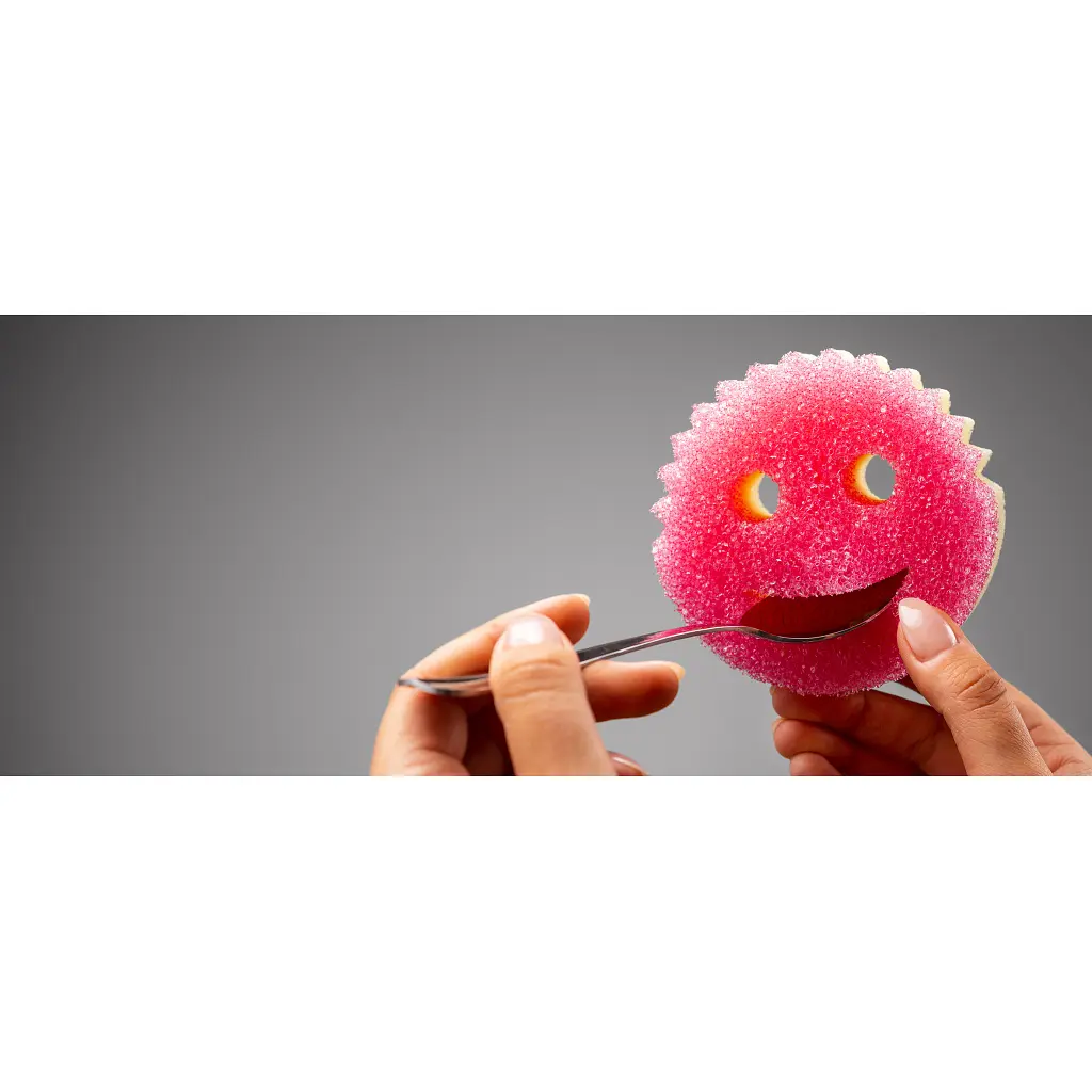 Губки кухонні Scrub Daddy Scrub Mommy Рожево-фіолетова 1 шт. (5060481022040/5060481023900) - фото 4