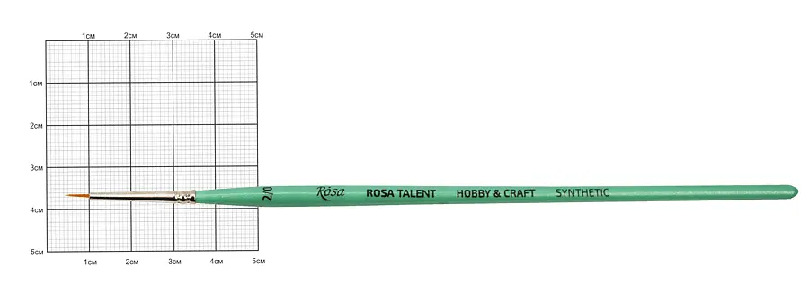 Пензель синтетика кругла HOBBY&CRAFT №00 для декору Rosa Talent - фото 4