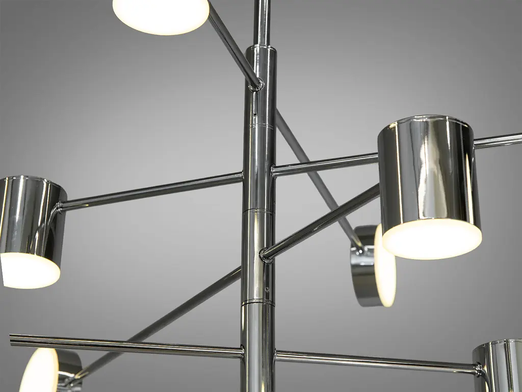 Інноваційна новинка LED люстра в офіс, 40W, хром - фото 4
