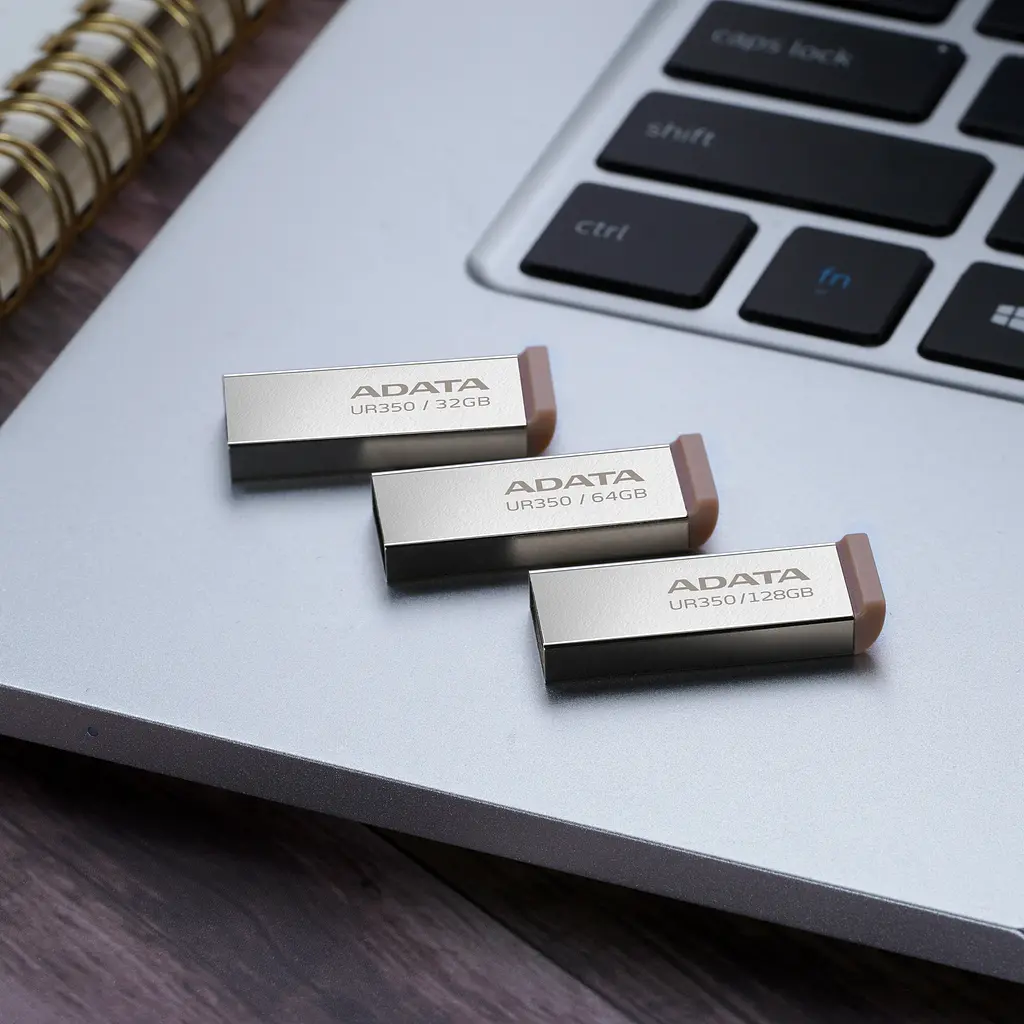 Флеш-накопичувач ADATA USB 3.2 UR 350 128Gb Silver/Beige (UR350-128G-RSR/BG) - фото 6