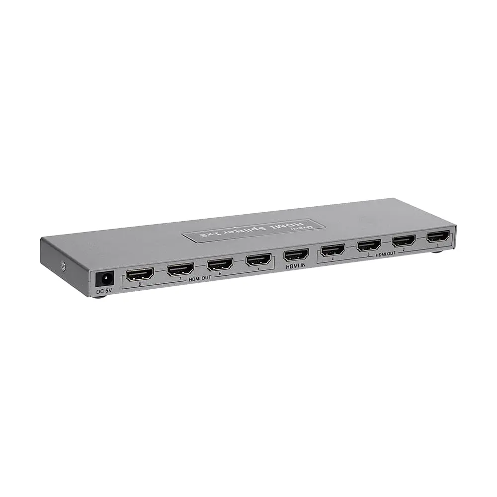 Розгалужувач відеосигналу HDMI 1x8 4K Dtech DT-7148B(MS) (74-00142) - фото 2