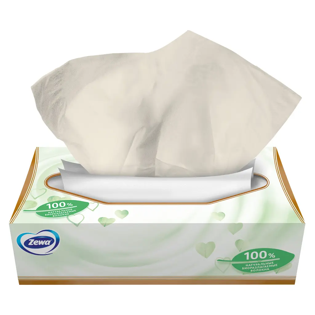 Серветки косметичні Zewa Softis Natural Soft 80 шт. (7322541351414) - фото 3