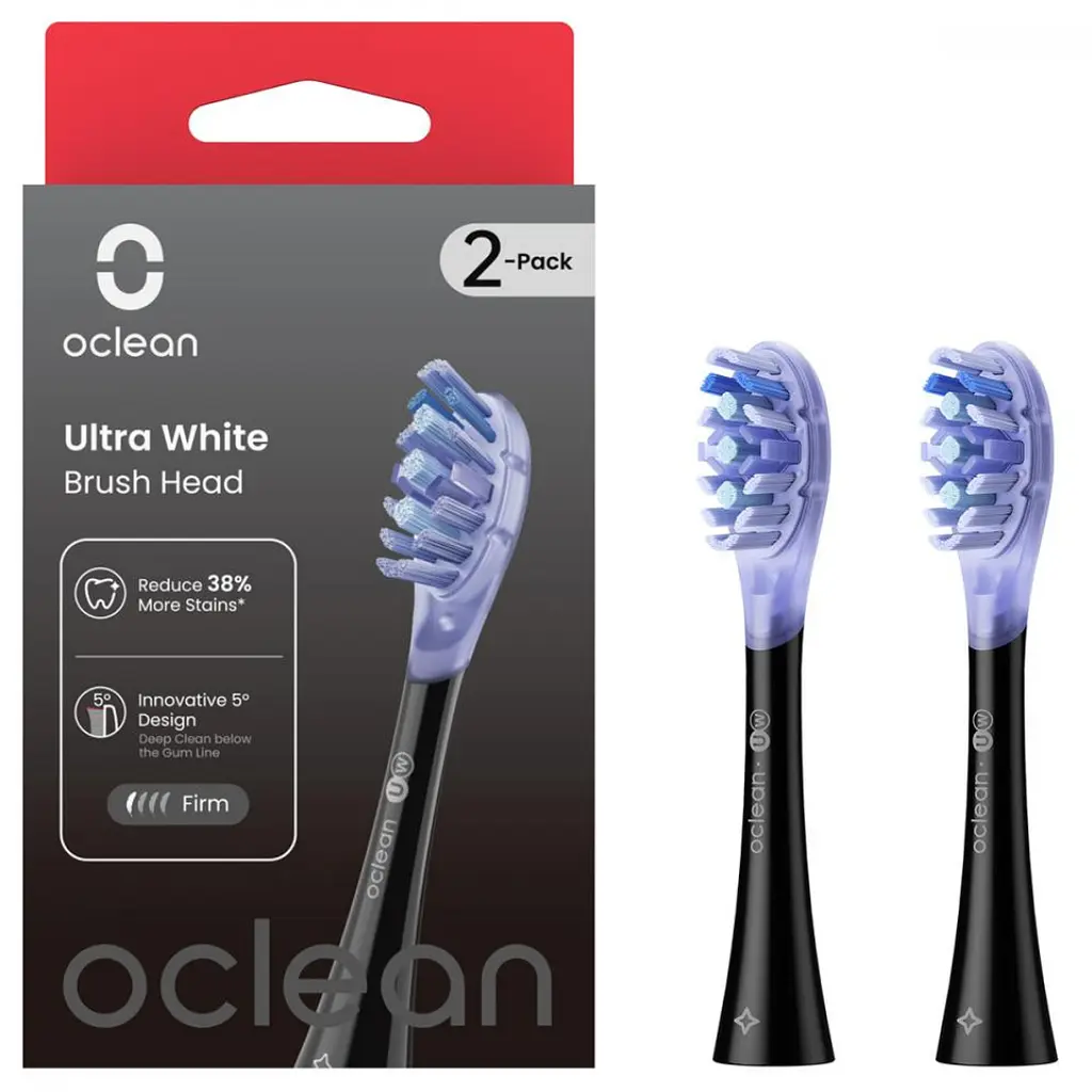 Насадки для зубной щётки Oclean Ultra White Brush Head for ON Air X F1 2шт UW02 B02 Black - фото 2