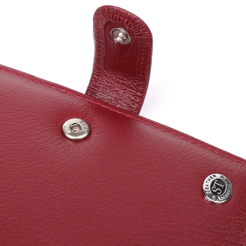 Стильна обкладинка на документи для жінок з натуральної шкіри ST Leather 23117 бордова - фото 5