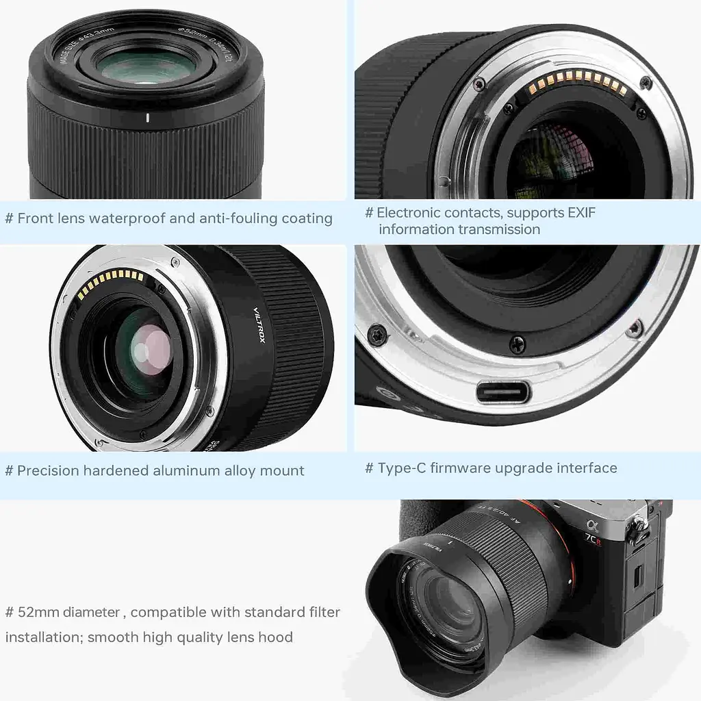 Объектив Viltrox AF 40mm f/2.5 Air Sony E Black - фото 12