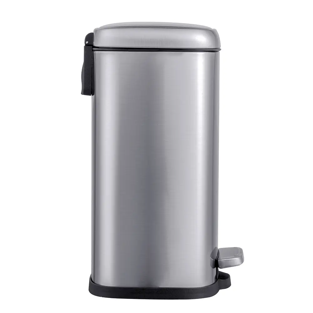 Відро для сміття з плавним закриттям прямокутне Mixxus Premium Style-TC0305 SS Color 5л нержавіюча сталь MI7060, Нержавіюча сталь - фото 4