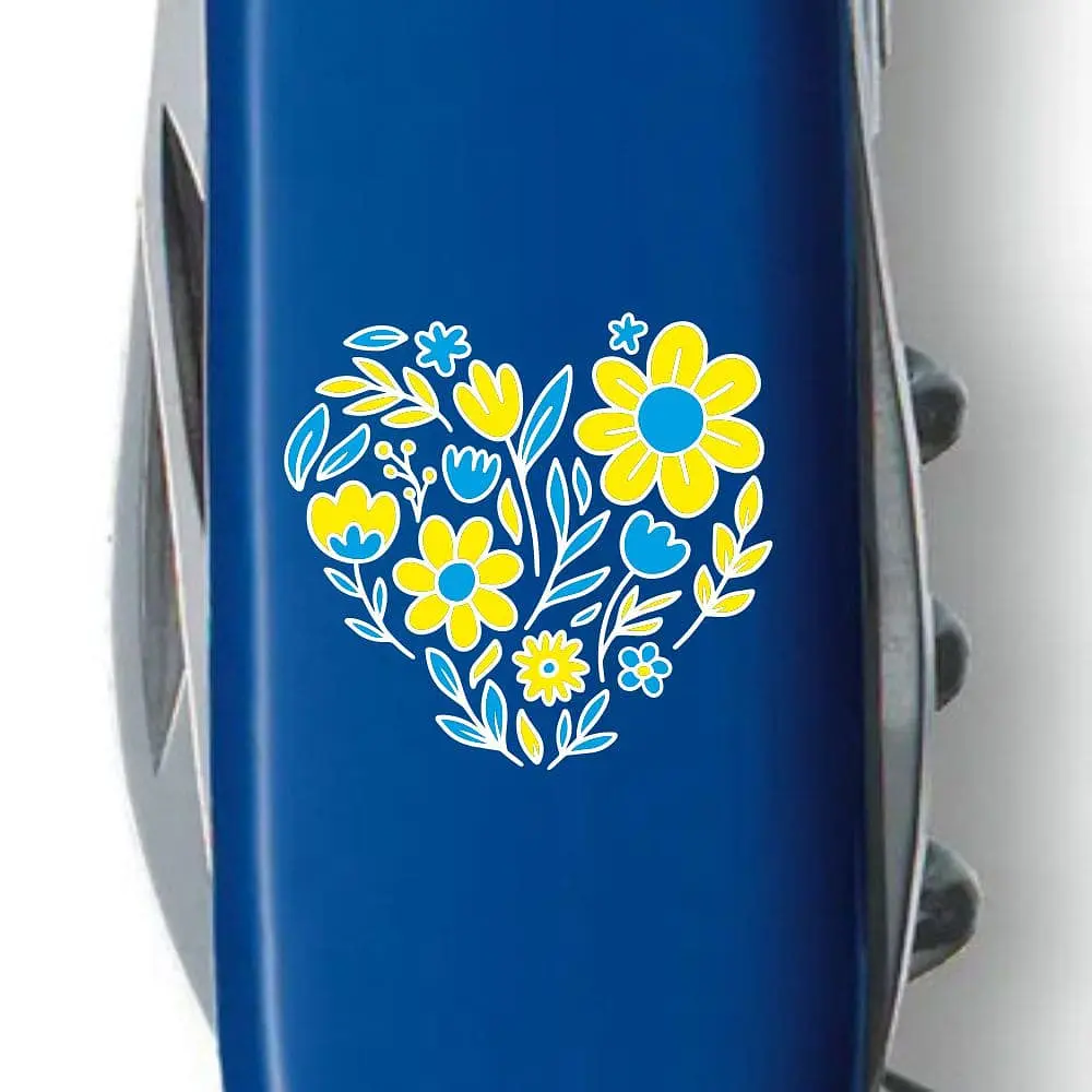 Ніж Victorinox Spartan Ukraine 91мм 12функ син Квіткове серце - фото 2