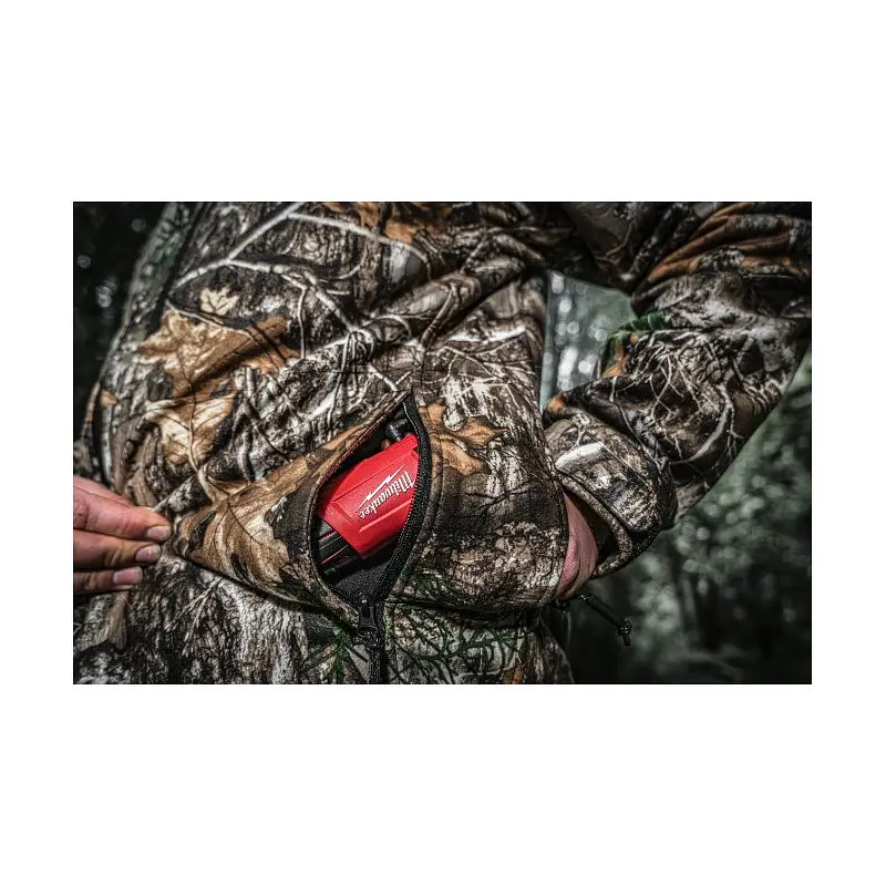 Куртка з підігрівом MILWAUKEE, M12 HJCAMO6-201(XL), камуфляжна (розмір XL) (+зар.пр., 1 акум.Х 2А·год) - фото 5
