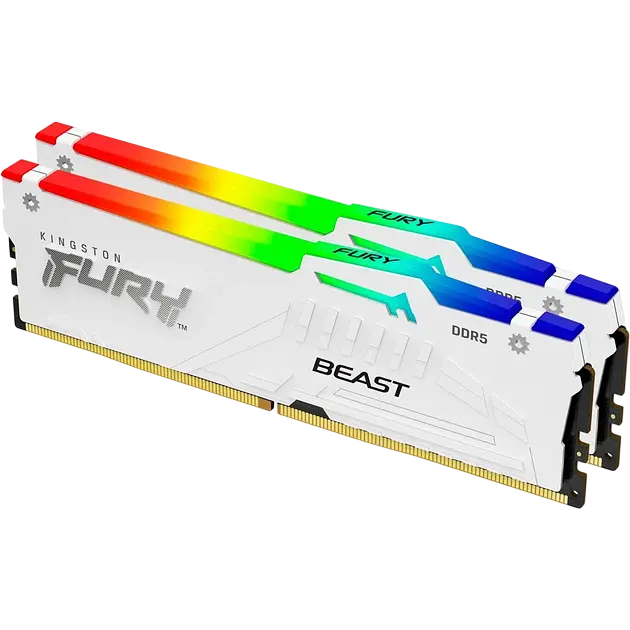 Оперативна пам'ять Kingston Fury 32GB (2x16GB) DDR5 6000MHz Beast RGB EXPO White (KF560C36BWE2AK2-32) - фото 2