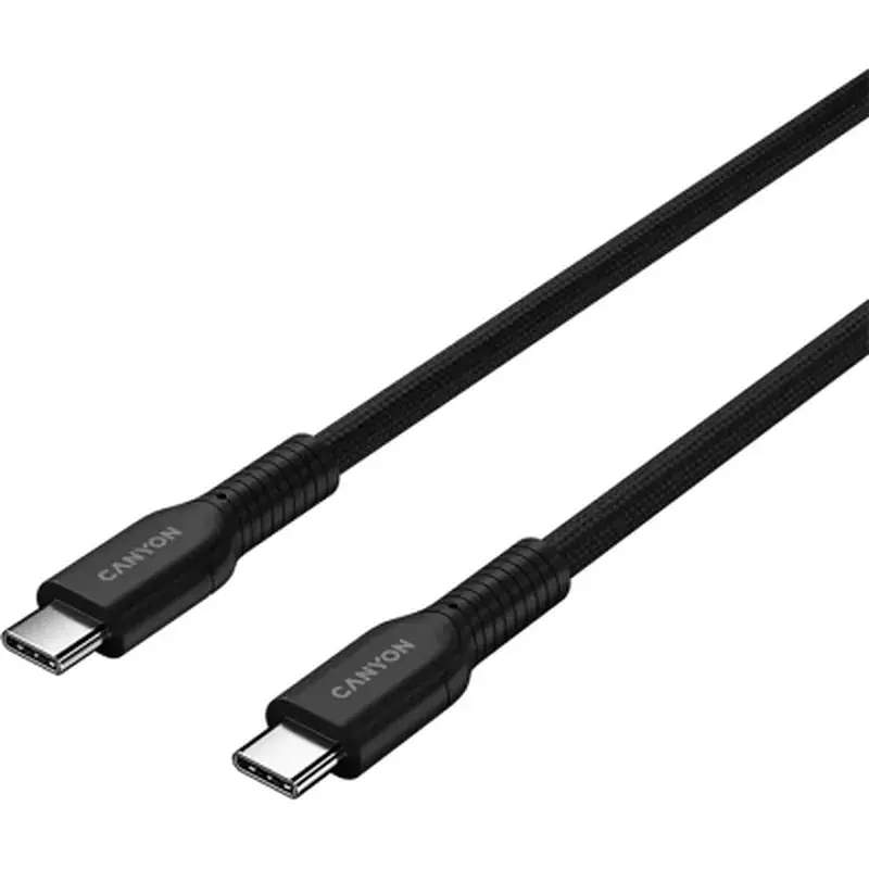 Дата кабель USB-C to USB-C 1.0m OnWire 60CL C-C 60W COLOR Braided 1m Black Canyon (CND-CCAP60AB10B) - фото 2
