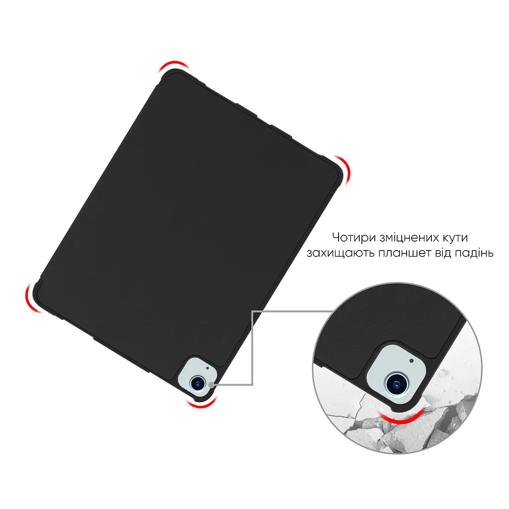 Чехол AIRON Premium SOFT для iPad Air 4/5-го поколения 10,9" 2020/2022 с защитной пленкой и салфеткой Black - фото 9