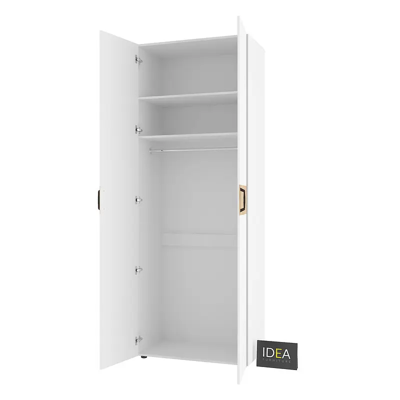 Шафа для одягу з однією штангою С-8.4 Білий/Білий Idea - фото 4