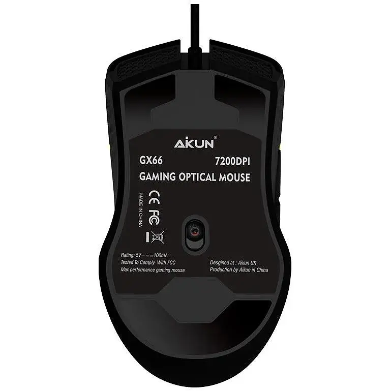 Мышь Aikun Optical Gaming Mouse Backlight GX66 7200DPI проводная черная - фото 7