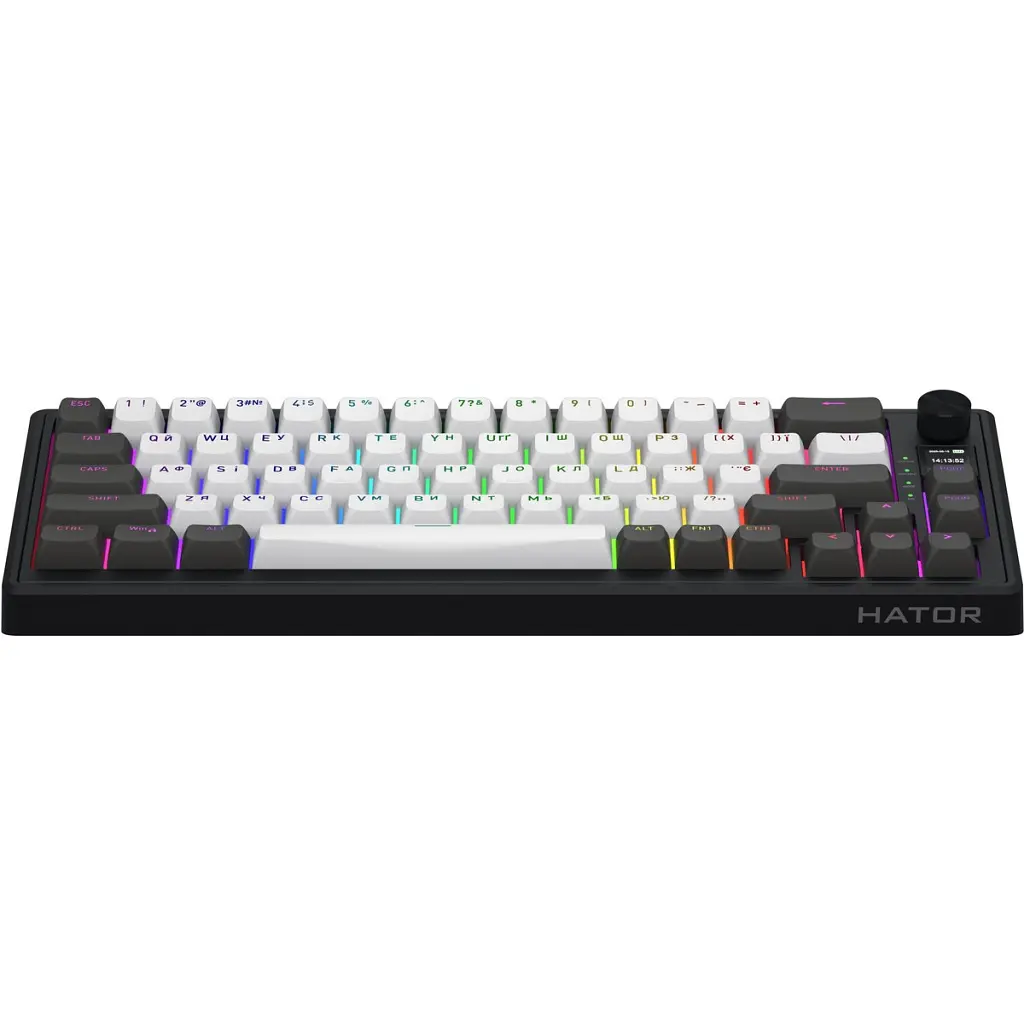 Клавіатура Hator Skyfall 65 Pro Aurum Vanila Silent RGB Wireless/Bluetooth/USB UA Grey/Black (HTK4160UA) - фото 3