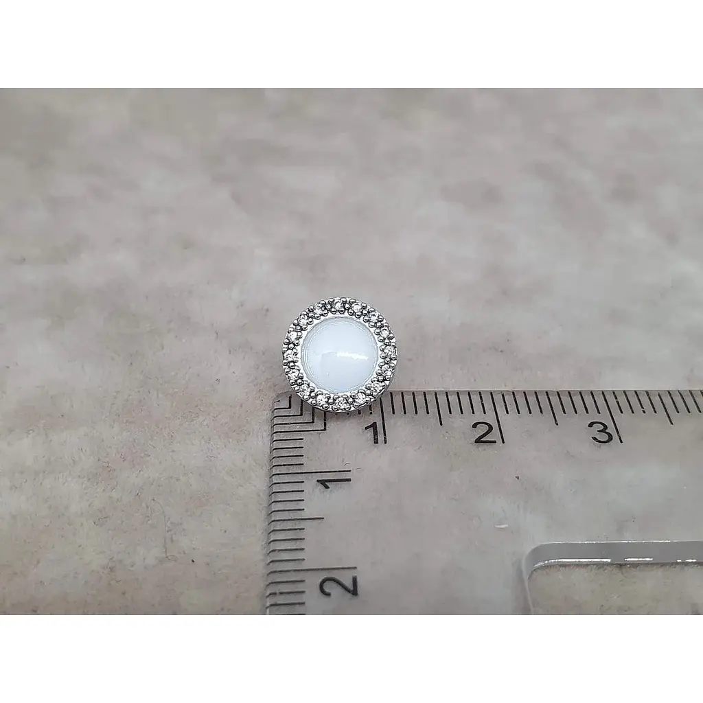 Срібні сережки Aurora з керамікою та фіанітами. С2017Б - фото 4