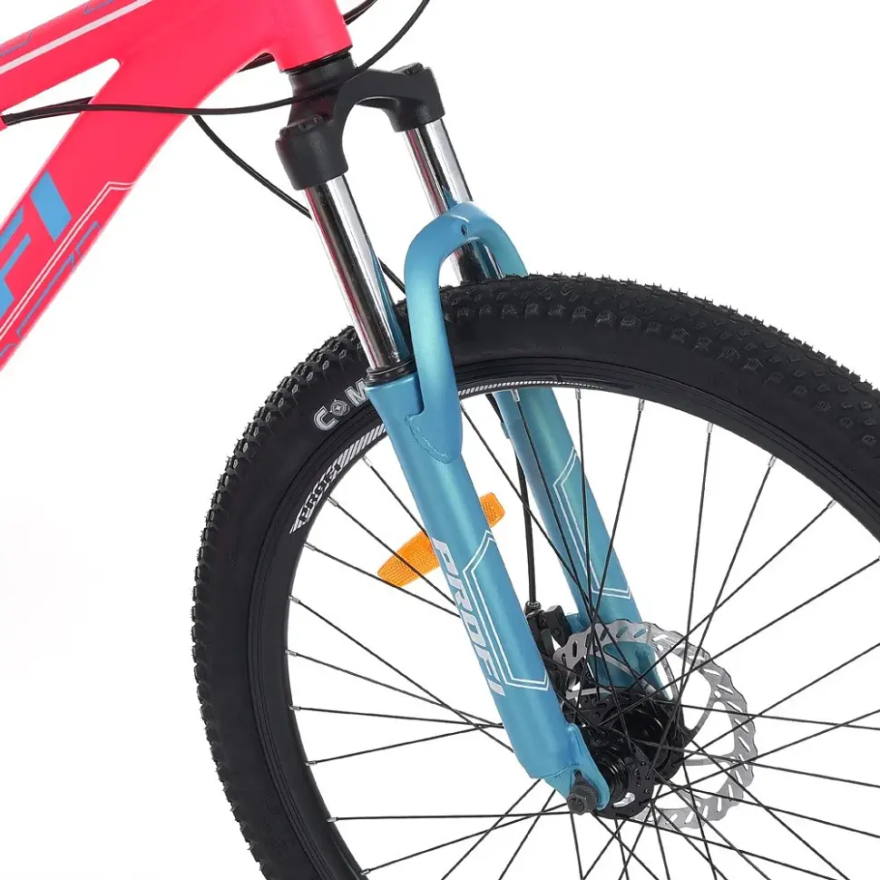 Велосипед "BELLE" PROF1 G26BELLE A26.1 26 д. Алюм.рама 17 ", SHIMANO 21SP, алюм.DB, FW TZ500, малиново-білий - фото 3