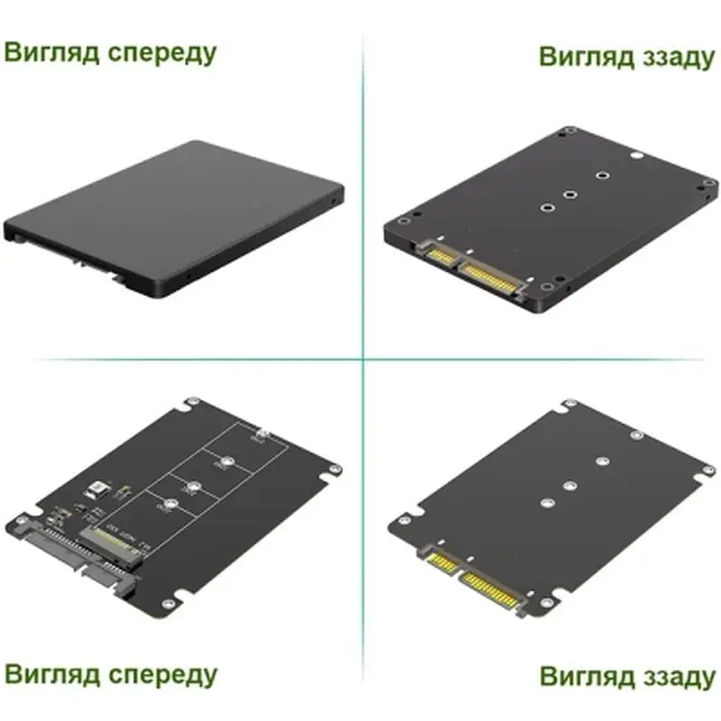 Конвертор Dynamode 2.5'' SATA to M.2 (NGFF) SSD 22*30mm, 22*42mm, 22*60mm, 22*80mm (S103-1N-P) - фото 6