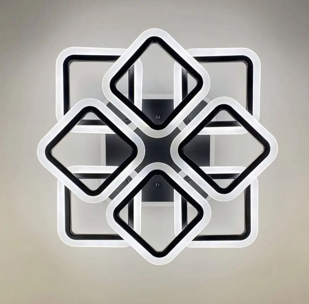 LED люстра на 4+4 рожка квадратной формы Line.F A 2400/4+4S RGB BK - фото 8