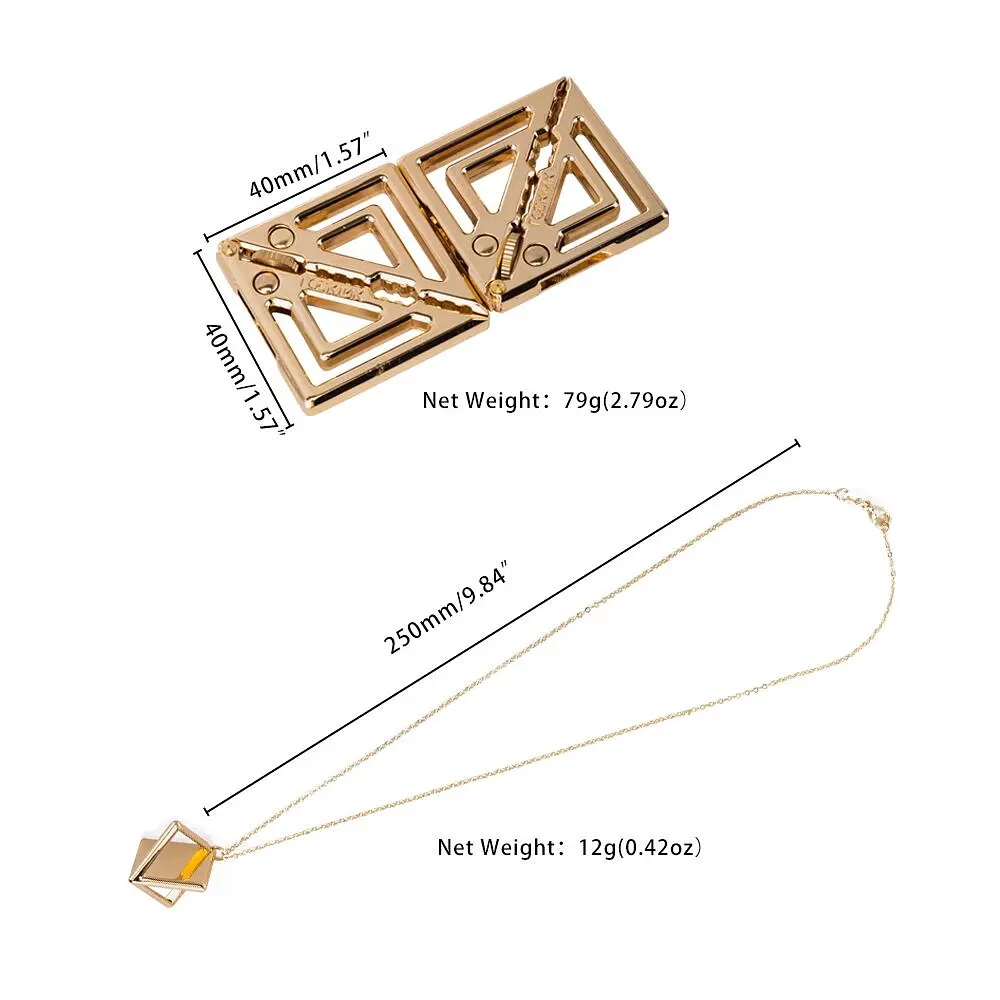 Затискачі для сосків з легкою підвіскою LOCKINK Adjustable Nipple Clamps with Light Pendant - Golden LOCKINK SX0848 99872 - фото 4