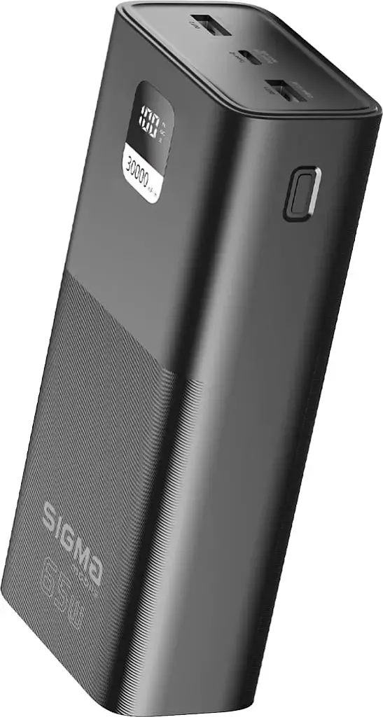 Power Bank Sigma X-power SI30A6QLX 30000mAh PD 65W black UA - фото 2
