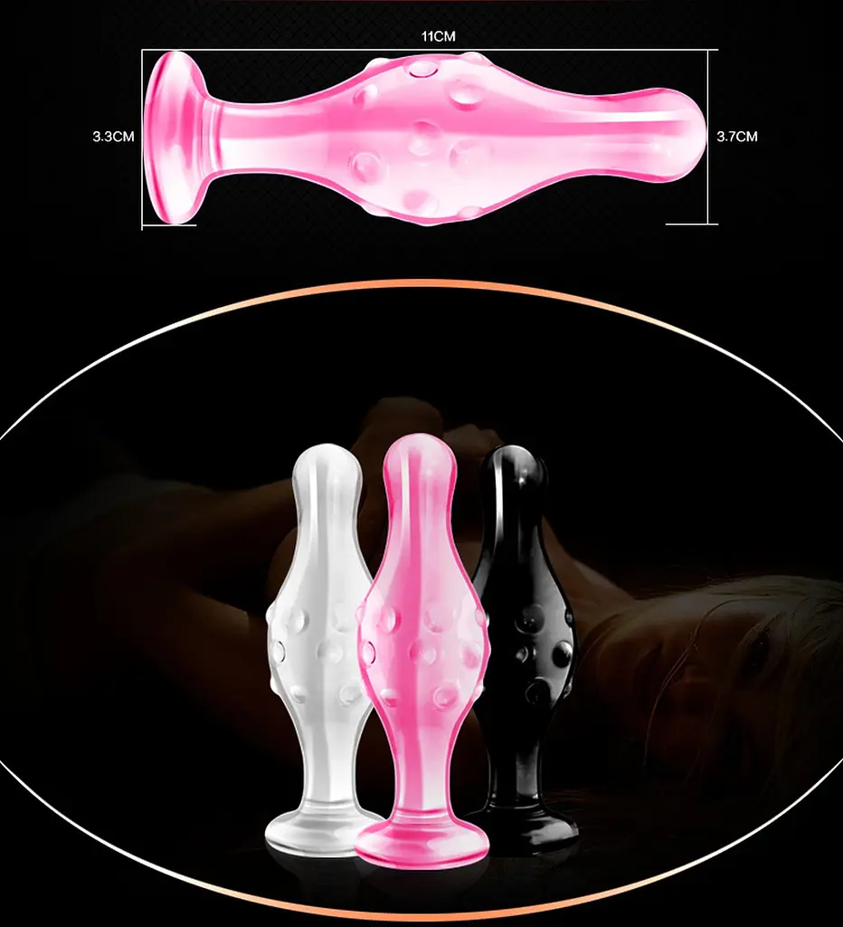 Скляний фалоімітатор LoveToy 4.5" Glass Romance 11.5 см чорний - фото 4
