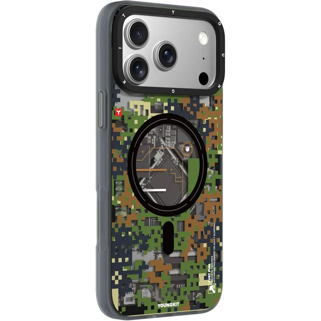 Чохол YoungKit Camouflage with Magnetic Ring для Apple iPhone 17 Pro Max Jungle Camo [168236] - фото 2