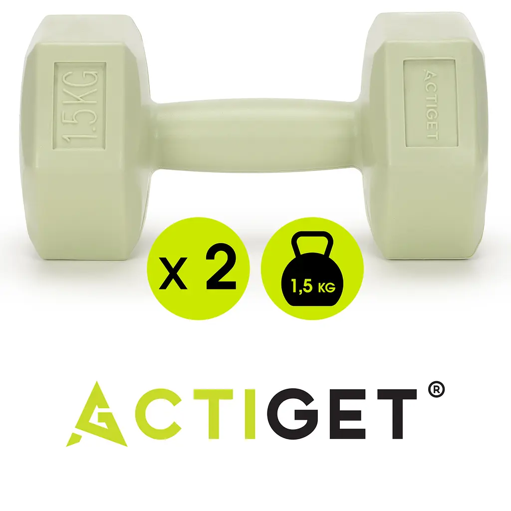 Гантелі Actiget Hex 2 x 1.5 кг ACT0157 Green - фото 4