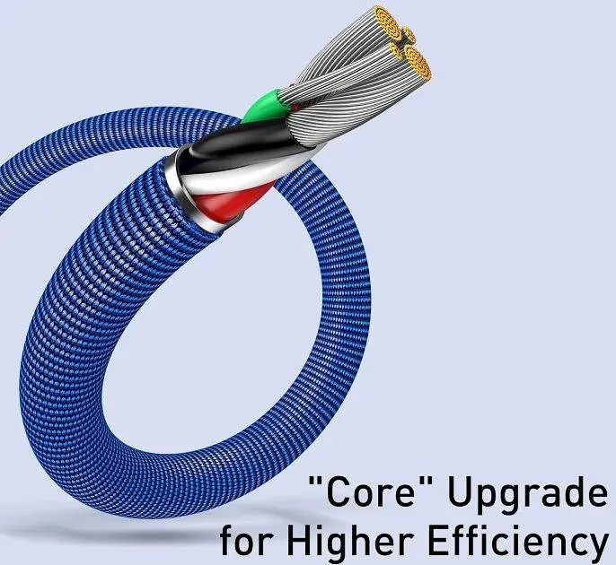 Кабель Baseus Crystal Shine Series Fast Charging Cable USB to Lightning 2.4A 1.2m CAJY000003 Blue - фото 8