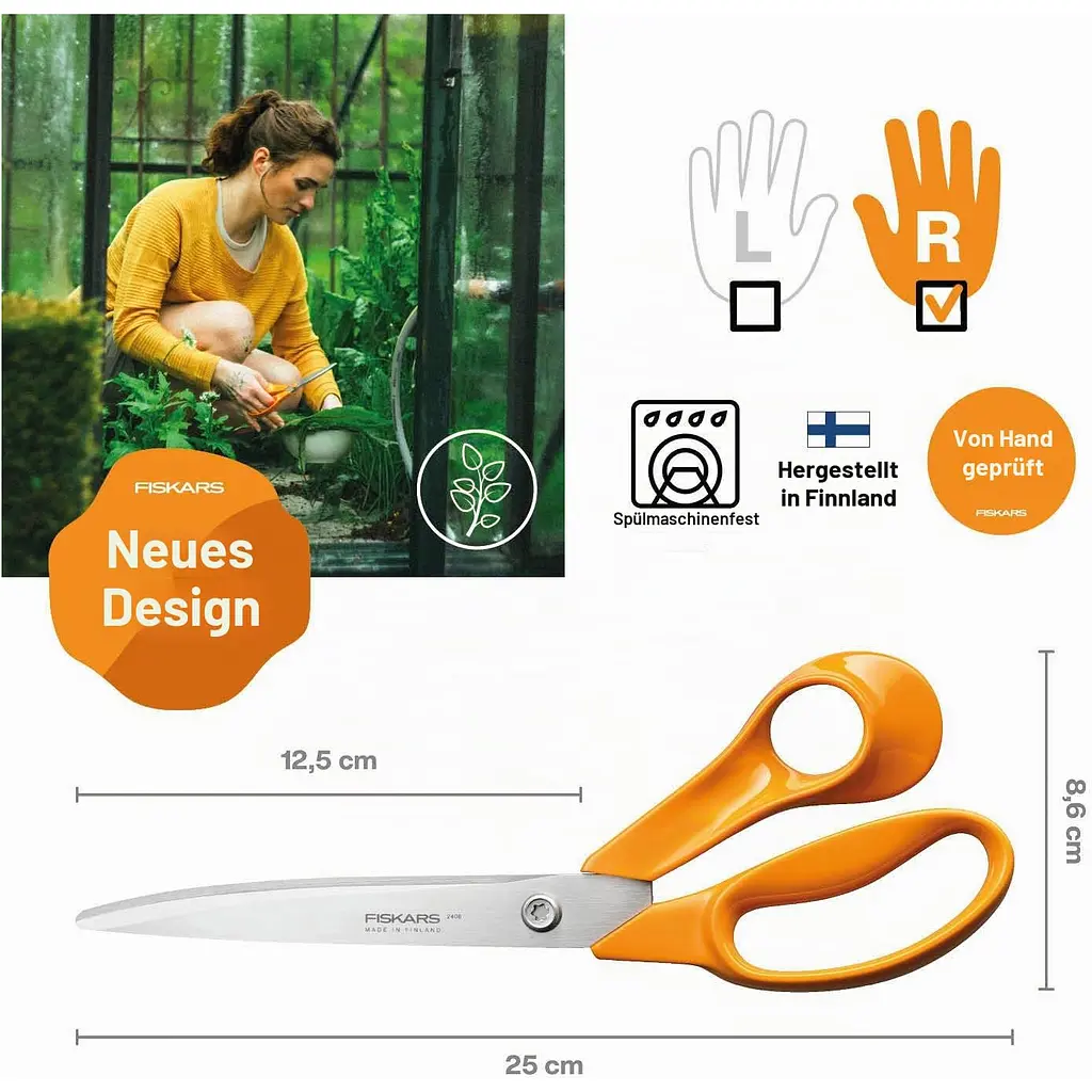 Ножиці універсальні Fiskars 25 см (1075039) - фото 3