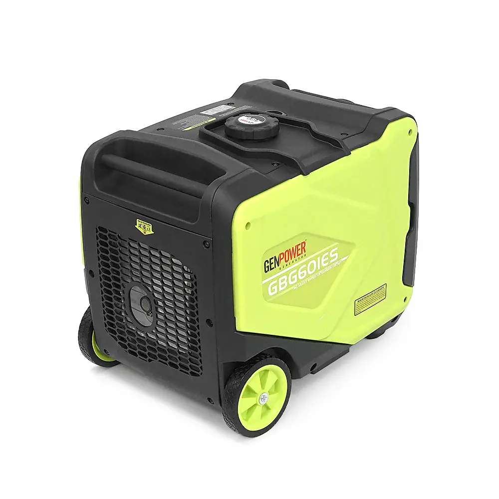 Генератор інверторний БЕНЗИНОВИЙ GENPOWER GBG 60IES 4.8kW (6kVA), однофазний, 230V, 50Hz, DC12V. об'єм 15.0л. витрата 0,374Lt/kWt.стартер (без АКБ), 465*445*505mm. 30кг. - фото 5