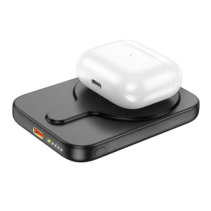 Внешний аккумулятор магнитный Hoco Esteem magnetic power bank J117 5000mAh magsafe - фото 3