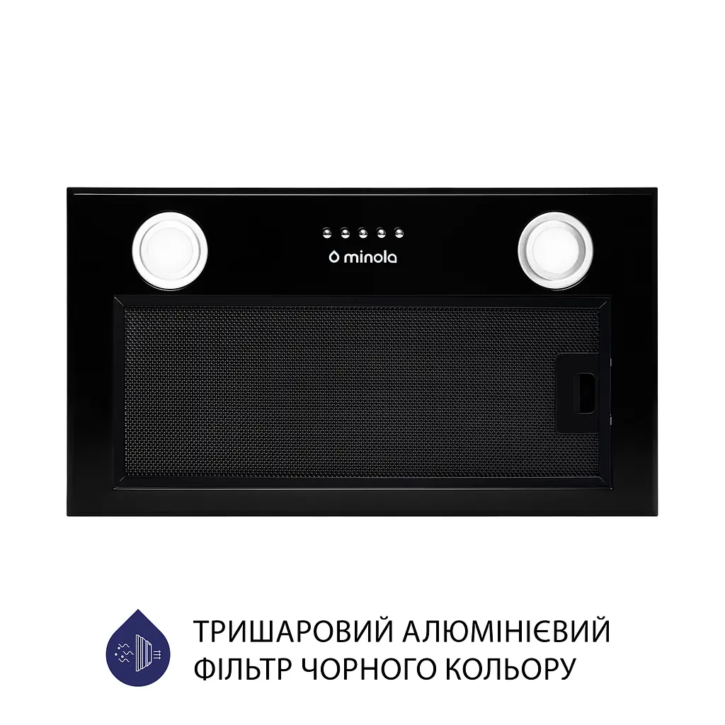 Витяжка повновбудована MINOLA HBI 5622 BLF 1000 LED - фото 3
