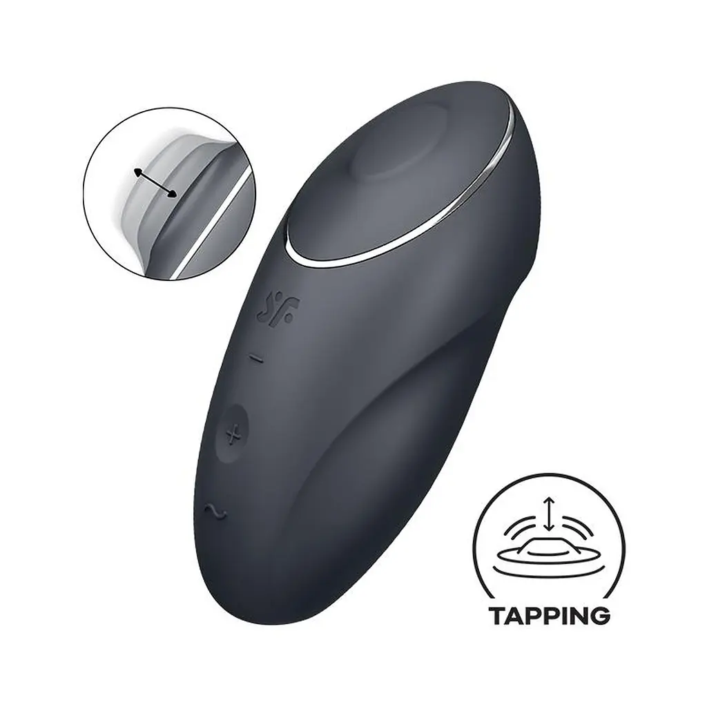 Кліторальний стимулятор Satisfyer Tap & Climax 1 Grey - фото 9