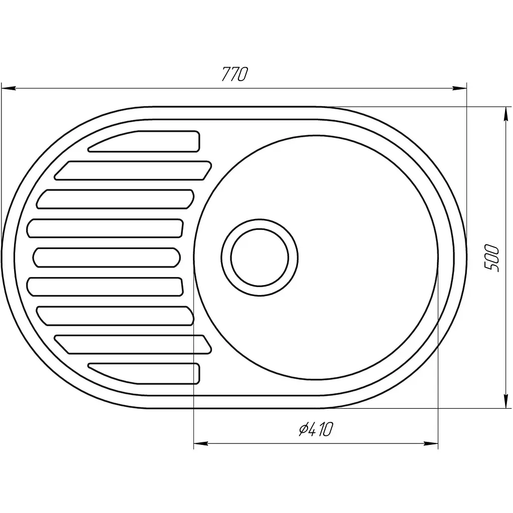 Гранітна мийка Globus Lux Ohara білий 770x500мм-А0007 000022440, Білий - фото 6